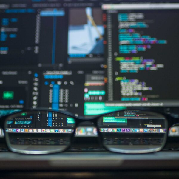 closeup photo of eyeglasses